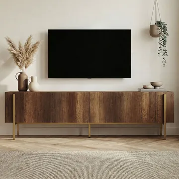 Nexus TV-bänk 180 cm - Barok Walnut Gold - Möbler - Vardagsrum - Tv-möbler & mediamöbler - Tv-bänkar