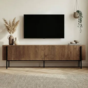 Nexus TV-bänk 180 cm - Kafkas Oak och Black - Möbler - Vardagsrum - Tv-möbler & mediamöbler - Tv-bänkar