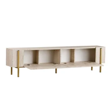 Nexus TV-bänk 180 cm - Travertin/guld - Möbler - Vardagsrum - Tv-möbler & mediamöbler - Tv-bänkar