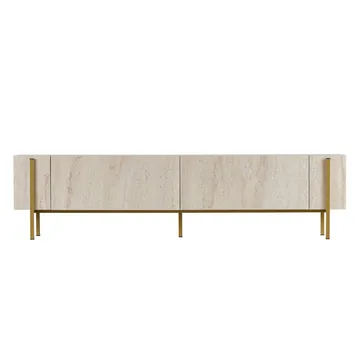 Nexus TV-bänk 180 cm - Travertin/guld - Möbler - Vardagsrum - Tv-möbler & mediamöbler - Tv-bänkar