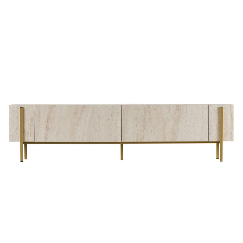 Nexus TV-bänk 180 cm - Travertin/guld - Möbler - Vardagsrum - Tv-möbler & mediamöbler - Tv-bänkar