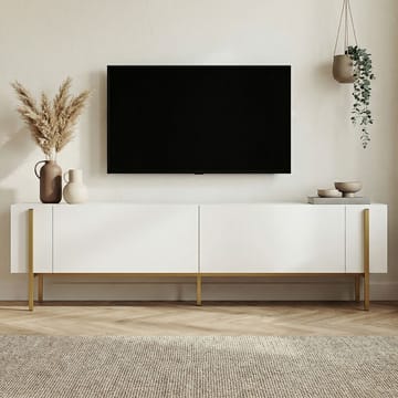 Nexus TV-bänk 180 cm - Vitt och guld - Möbler - Vardagsrum - Tv-möbler & mediamöbler - Tv-bänkar
