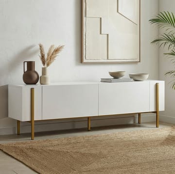 Nexus TV-bänk 180 cm - Vitt och guld - Möbler - Vardagsrum - Tv-möbler & mediamöbler - Tv-bänkar