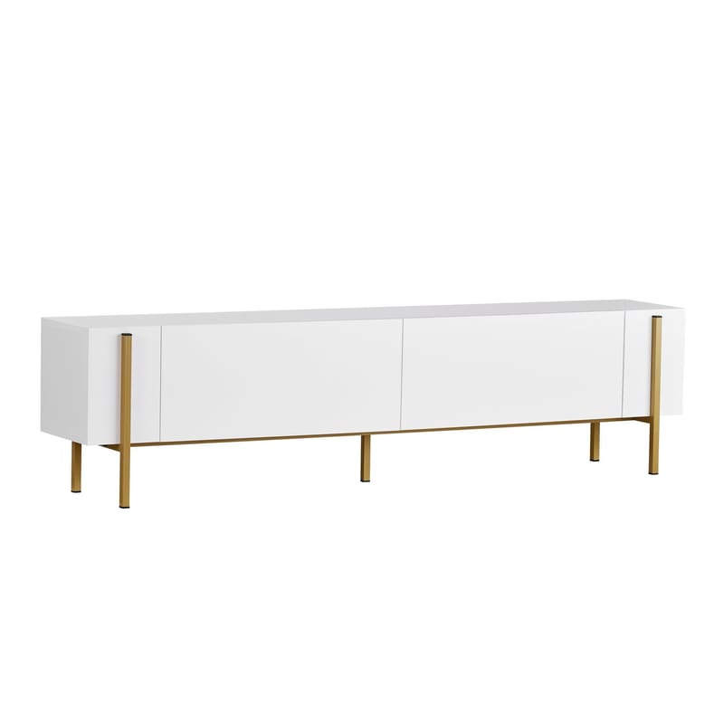 Nexus TV-bänk 180 cm - Vitt och guld - Möbler - Vardagsrum - Tv-möbler & mediamöbler - Tv-väggfästen & mediastativ - Tv stativ & väggfästen