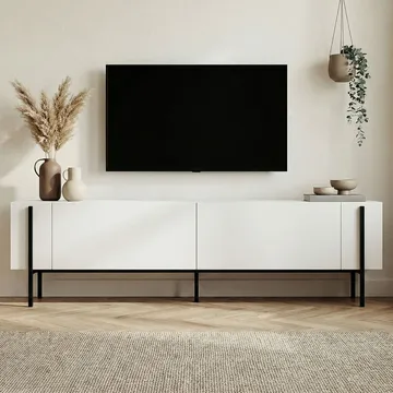 Nexus TV-bänk 180 cm - Wood Black och Black - Möbler - Vardagsrum - Tv-möbler & mediamöbler - Tv-bänkar