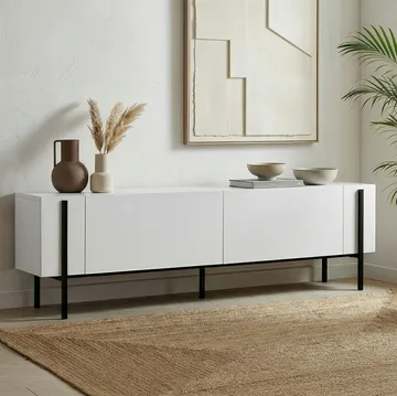 Nexus TV-bänk 180 cm - Wood Black och Black - Möbler - Vardagsrum - Tv-möbler & mediamöbler - Tv-bänkar
