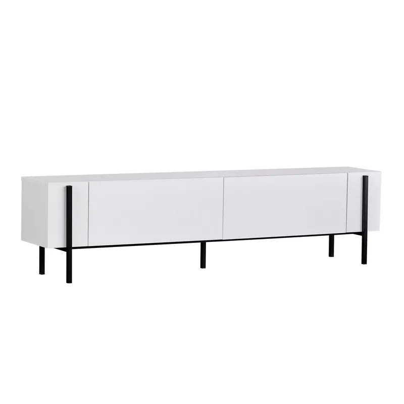 Nexus TV-bänk 180 cm - Wood Black och Black - Möbler - Vardagsrum - Tv-möbler & mediamöbler - Tv-väggfästen & mediastativ - Tv stativ & väggfästen