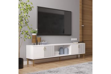 Neyra Golvstående Tv-bänk 180 cm med Förvaring i Målat Trä - Vit - Möbler - Vardagsrum - Tv-möbler & mediamöbler - Tv-bänkar