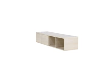 Nomi Vägghängd Tv Bänk 180 cm med Förvaring i Ljust Trä - Beige - Möbler - Vardagsrum - Tv-möbler & mediamöbler - Tv-bänkar