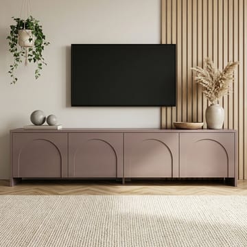Nomira Mediabänk 180 cm med Förvaring i Målat Trä - Taupe - Möbler - Vardagsrum - Tv-möbler & mediamöbler - Tv-bänkar