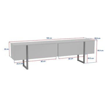 Nopira TV-bänk 180 cm - Antracit och svart - Möbler - Vardagsrum - Tv-möbler & mediamöbler - Tv-bänkar
