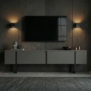 Nopira TV-bänk 180 cm - Antracit och svart - Möbler - Vardagsrum - Tv-möbler & mediamöbler - Tv-bänkar