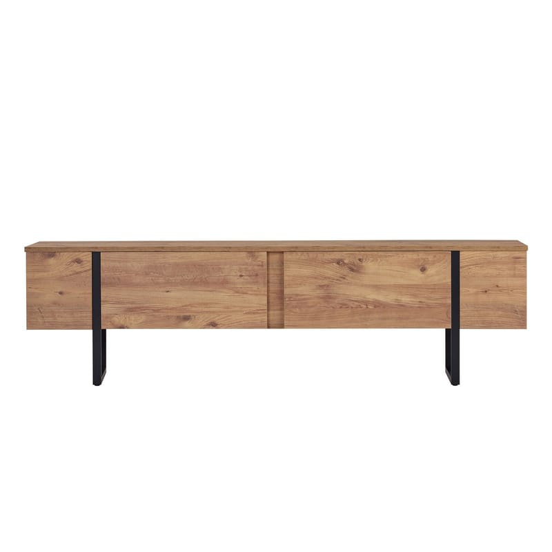 Nopira TV-bänk 180 cm - Atlantic Pine och svart - Möbler - Vardagsrum - Tv-möbler & mediamöbler - Tv-väggfästen & mediastativ - Tv stativ & väggfästen