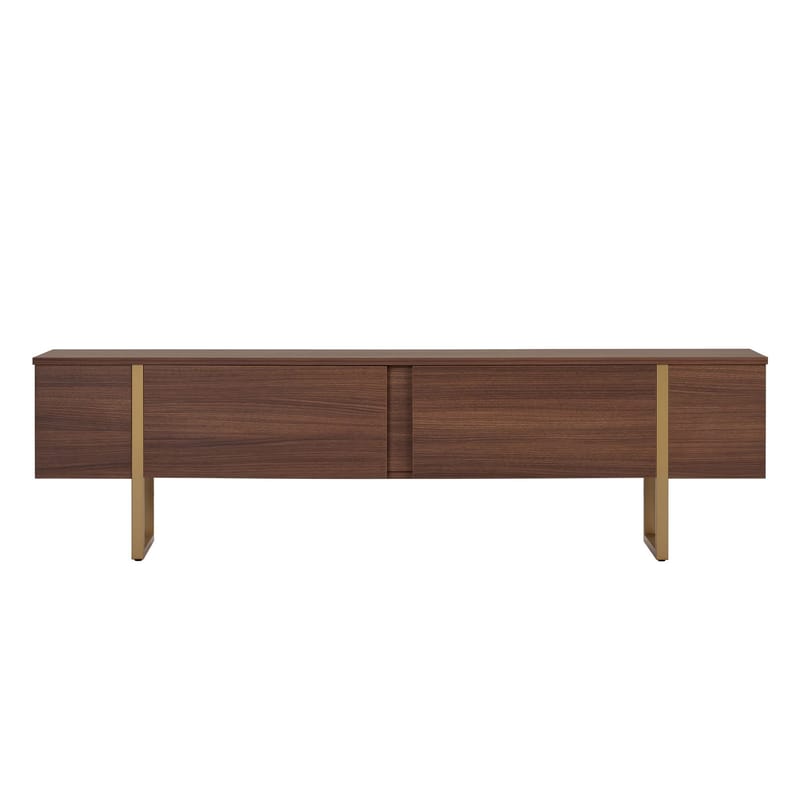 Nopira TV-bänk 180 cm - Valnöt och guld - Möbler - Vardagsrum - Tv-möbler & mediamöbler - Tv-väggfästen & mediastativ - Tv stativ & väggfästen