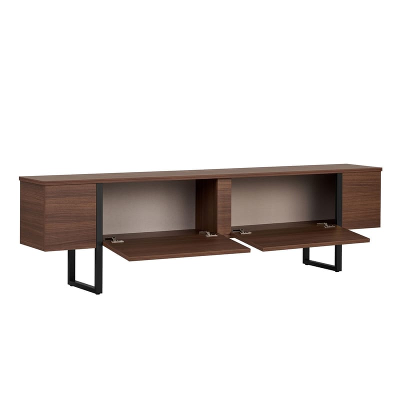 Nopira TV-bänk 180 cm - Valnöt och svart - Möbler - Vardagsrum - Tv-möbler & mediamöbler - Tv-väggfästen & mediastativ - Tv stativ & väggfästen