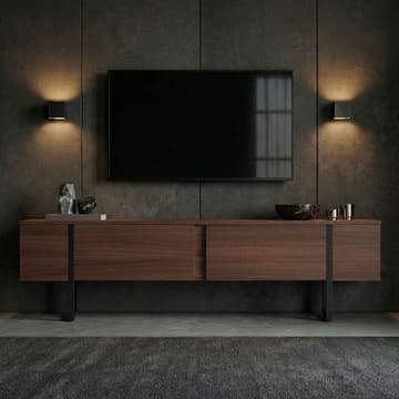 Nopira TV-bänk 180 cm - Valnöt och svart - Möbler - Vardagsrum - Tv-möbler & mediamöbler - Tv-bänkar