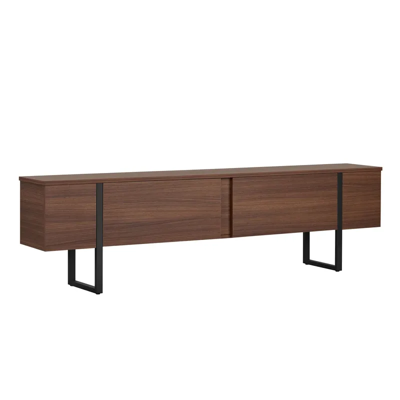 Nopira TV-bänk 180 cm, Valnöt och svart