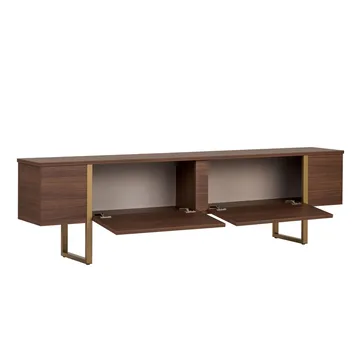 Nopira TV-bänk 180 cm - Valnöt/guld - Möbler - Vardagsrum - Tv-möbler & mediamöbler - Tv-bänkar