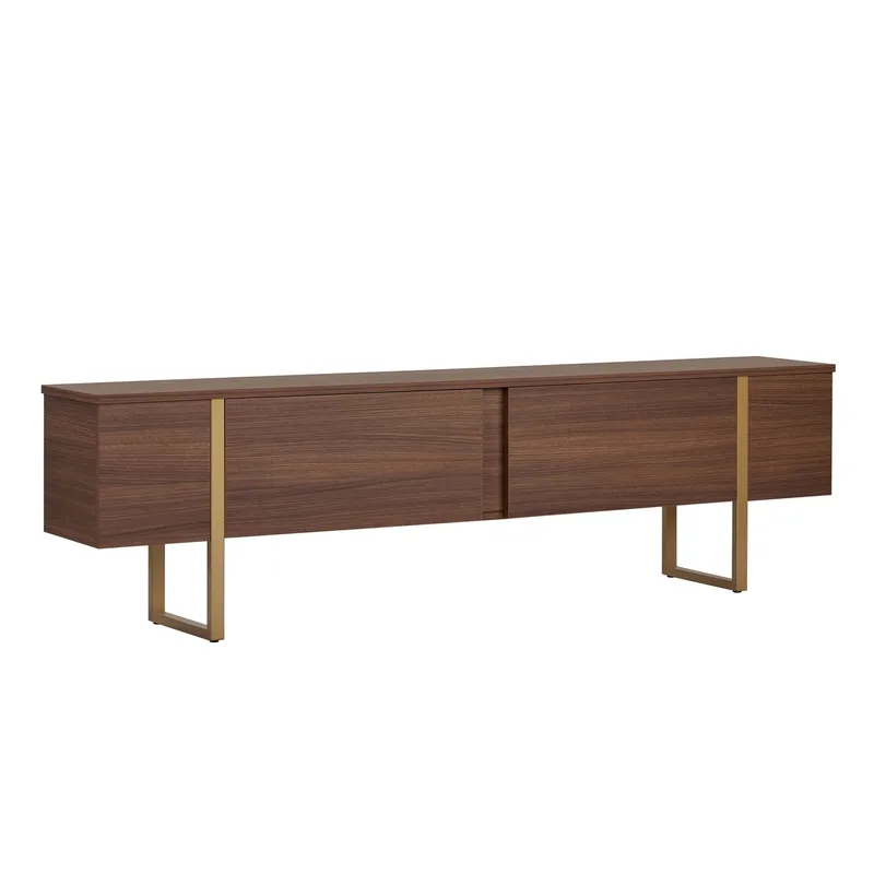 Nopira TV-bänk 180 cm, Valnöt/guld