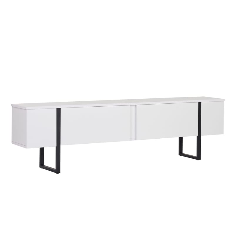 Nopira TV-bänk 180 cm - Vit och svart - Möbler - Vardagsrum - Tv-möbler & mediamöbler - Tv-väggfästen & mediastativ - Tv stativ & väggfästen