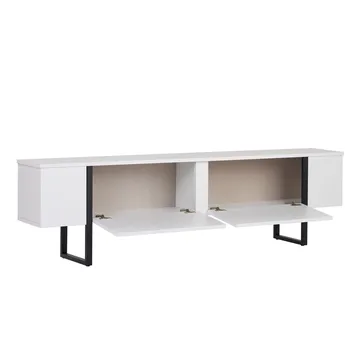 Nopira TV-bänk 180 cm - Vit och svart - Möbler - Vardagsrum - Tv-möbler & mediamöbler - Tv-bänkar