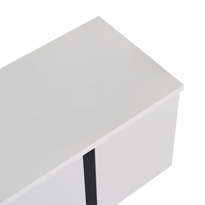 Nopira TV-bänk 180 cm - Vit och svart - Möbler - Vardagsrum - Tv-möbler & mediamöbler - Tv-väggfästen & mediastativ - Tv stativ & väggfästen