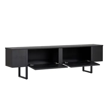 Nopira TV-bänk 180 cm - Wood Black och Black - Möbler - Vardagsrum - Tv-möbler & mediamöbler - Tv-bänkar