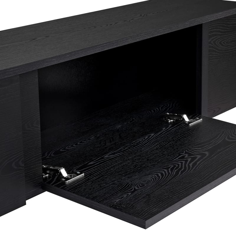 Nopira TV-bänk 180 cm - Wood Black och Black - Möbler - Vardagsrum - Tv-möbler & mediamöbler - Tv-väggfästen & mediastativ - Tv stativ & väggfästen