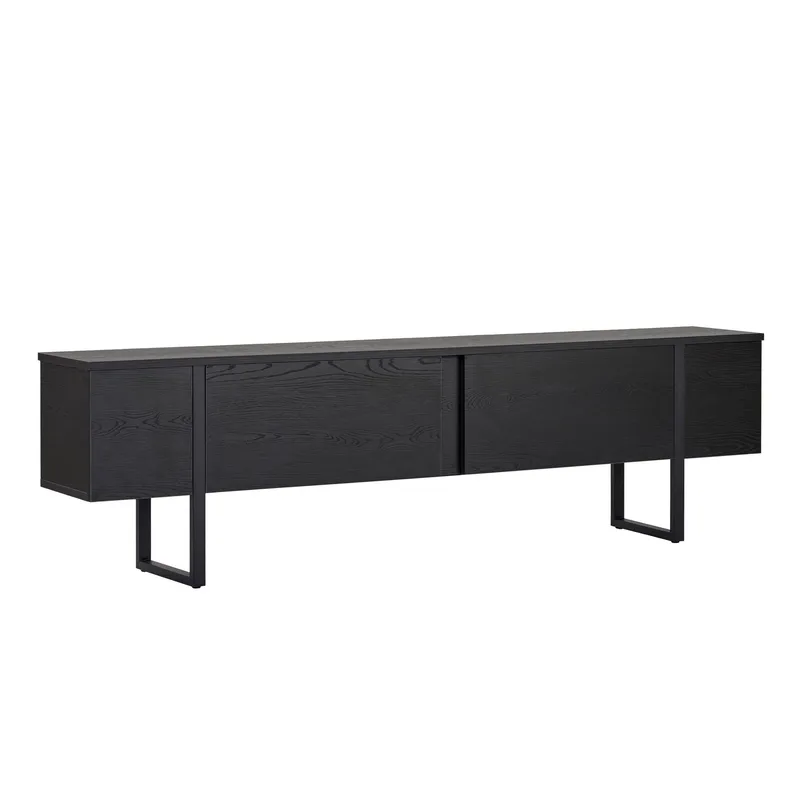 Nopira TV-bänk 180 cm - Wood Black och Black - Möbler - Vardagsrum - Tv-möbler & mediamöbler - Tv-väggfästen & mediastativ - Tv stativ & väggfästen