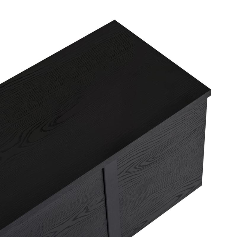 Nopira TV-bänk 180 cm - Wood Black och Black - Möbler - Vardagsrum - Tv-möbler & mediamöbler - Tv-väggfästen & mediastativ - Tv stativ & väggfästen