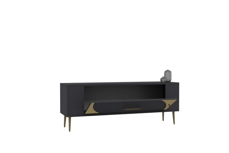 Olyra Tv-bänk 120 cm - Antracit/Guld - Möbler - Vardagsrum - Tv-möbler & mediamöbler - Tv-bänkar