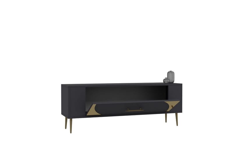 Olyra Tv-bänk 120 cm - Antracit/Guld - Möbler - Vardagsrum - Tv-möbler & mediamöbler - Tv-bänkar