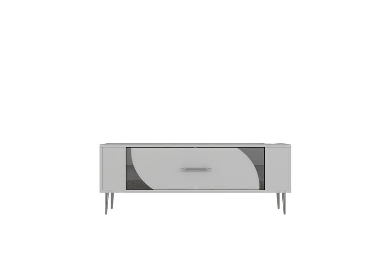 Olyra Tv-bänk 120 cm - Vit/Silver - Möbler - Vardagsrum - Tv-möbler & mediamöbler - Tv-bänkar