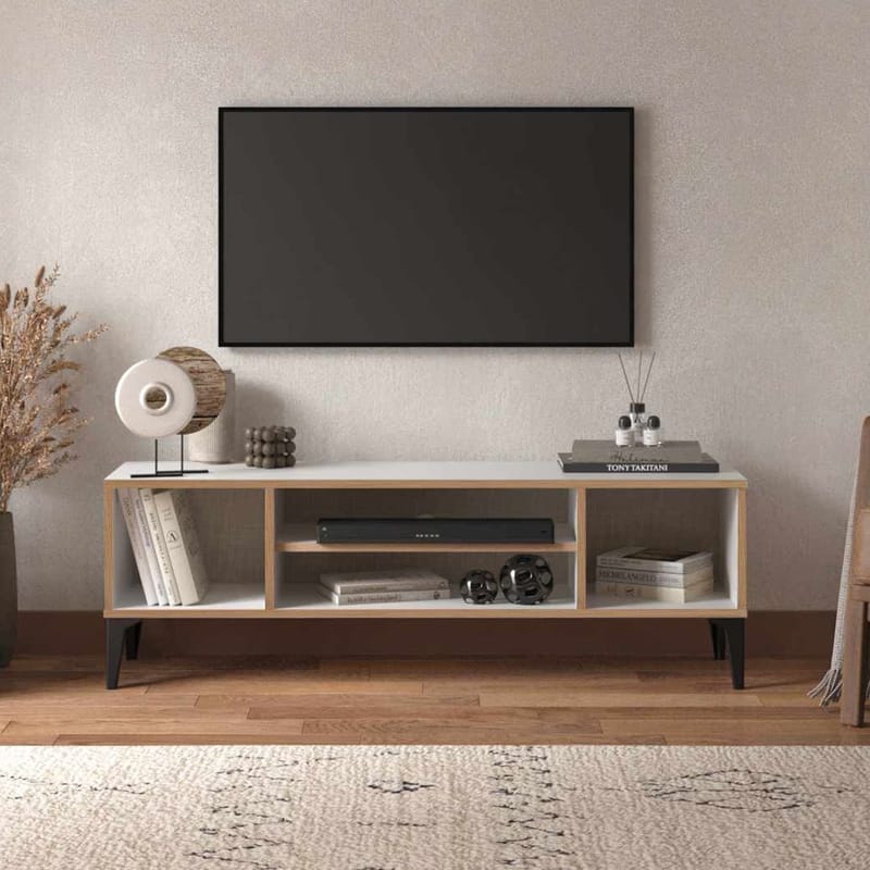 Olyros Tv-bänk 140 cm - Vit - Möbler - Vardagsrum - Tv-möbler & mediamöbler - Tv-väggfästen & mediastativ - Tv stativ & väggfästen
