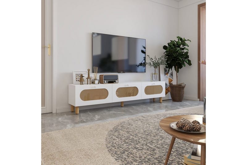 Ossin Tv-bänk 180 cm - Vit - Möbler - Vardagsrum - Tv-möbler & mediamöbler - Tv-bänkar