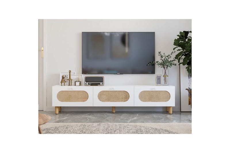 Ossin Tv-bänk 180 cm - Vit - Möbler - Vardagsrum - Tv-möbler & mediamöbler - Tv-bänkar