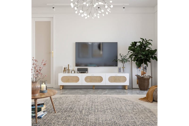 Ossin Tv-bänk 180 cm - Vit - Möbler - Vardagsrum - Tv-möbler & mediamöbler - Tv-bänkar