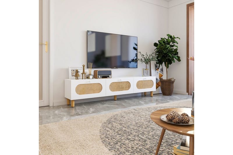 Ossin Tv-bänk 180 cm - Vit - Möbler - Vardagsrum - Tv-möbler & mediamöbler - Tv-bänkar