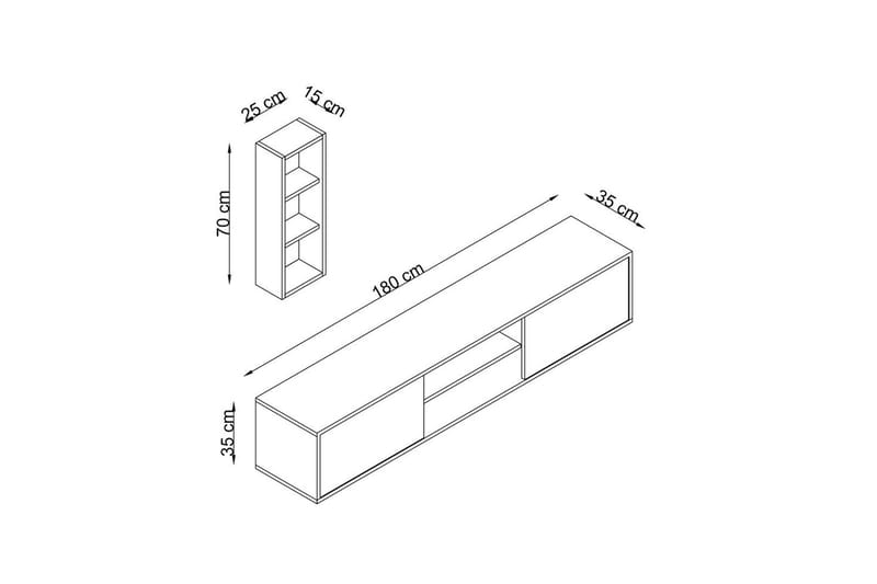 Palgrave Tv-stativ 35 cm - Ek - Möbler - Vardagsrum - Tv-möbler & mediamöbler - Tv-väggfästen & mediastativ - Tv stativ & väggfästen