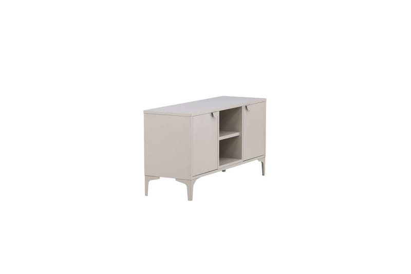 Piring Golvstående TV-bänk 120 cm med Förvaring i Metall - Beige - Möbler - Vardagsrum - Tv-möbler & mediamöbler - Tv-bänkar