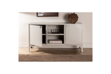 Piring Golvstående TV-bänk 120 cm med Förvaring i Metall - Beige - Möbler - Vardagsrum - Tv-möbler & mediamöbler - Tv-bänkar