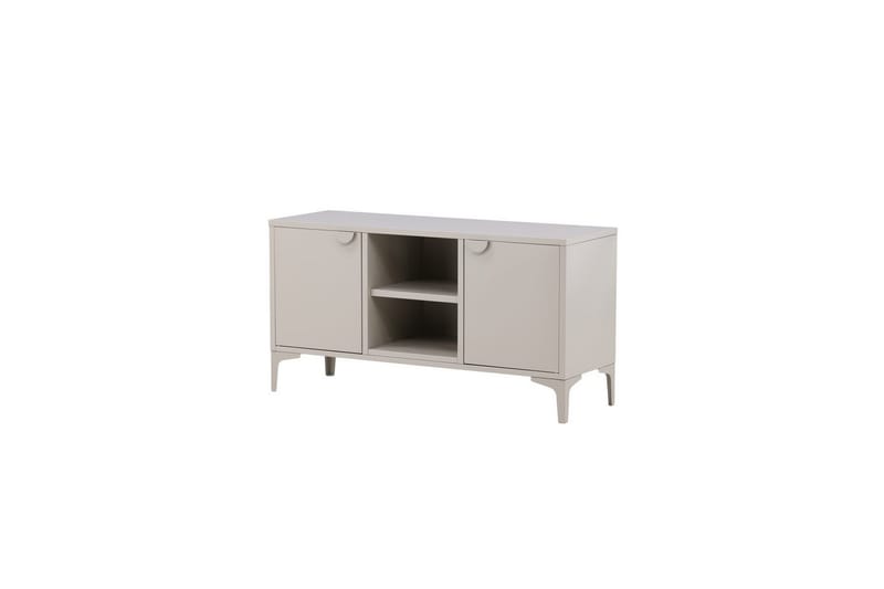 Piring Golvstående TV-bänk 120 cm med Förvaring i Metall - Beige - Möbler - Vardagsrum - Tv-möbler & mediamöbler - Tv-bänkar