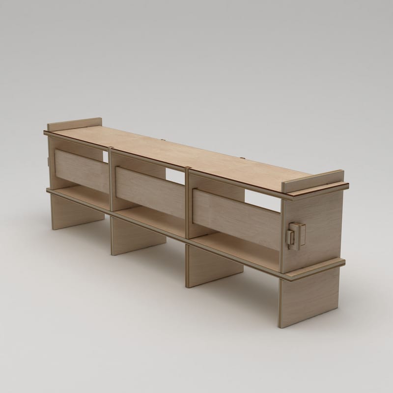 Ropira TV-bänk 220 cm - Naturträ - Möbler - Vardagsrum - Tv-möbler & mediamöbler - Tv-väggfästen & mediastativ - Tv stativ & väggfästen