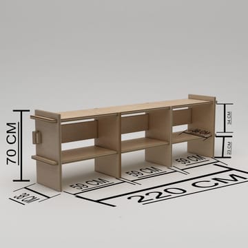 Ropira TV-bänk 220 cm - Naturträ - Möbler - Vardagsrum - Tv-möbler & mediamöbler - Tv-bänkar
