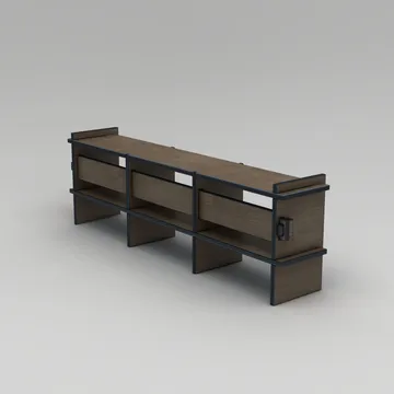 Ropira TV-bänk 220 cm - Valnöt - Möbler - Vardagsrum - Tv-möbler & mediamöbler - Tv-bänkar
