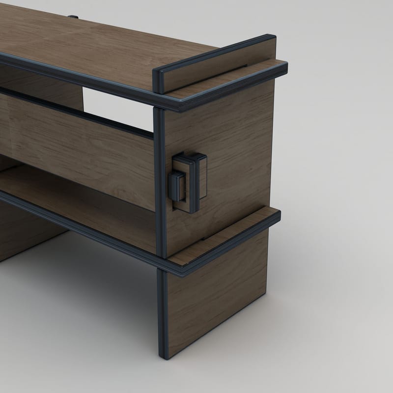 Ropira TV-bänk 220 cm - Valnöt - Möbler - Vardagsrum - Tv-möbler & mediamöbler - Tv-väggfästen & mediastativ - Tv stativ & väggfästen