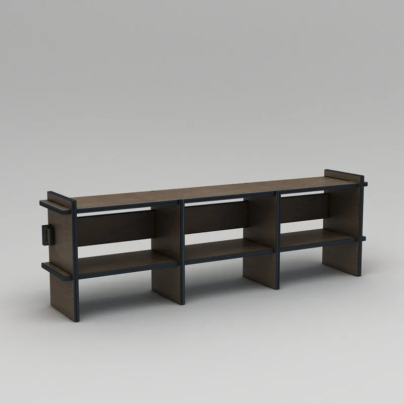 Ropira TV-bänk 220 cm - Valnöt - Möbler - Vardagsrum - Tv-möbler & mediamöbler - Tv-väggfästen & mediastativ - Tv stativ & väggfästen