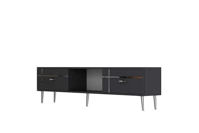 Safiya Tv-bänk 150 cm, Antracit/Silver