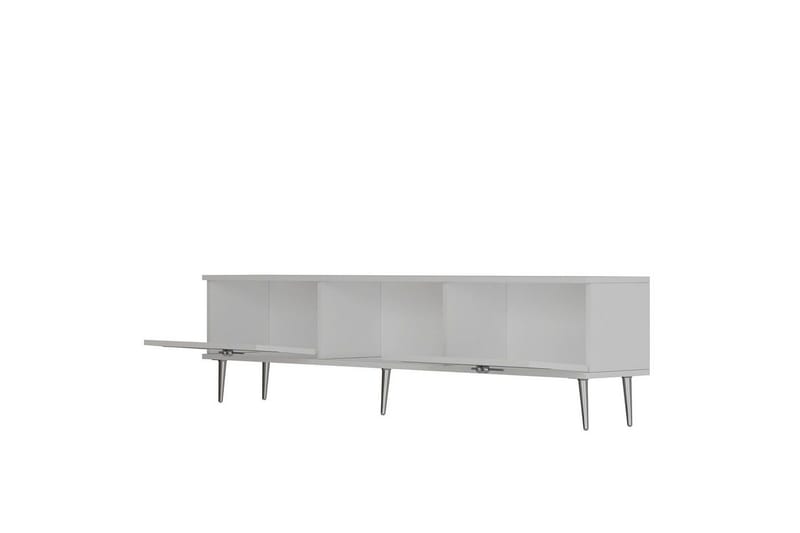 Safiya Tv-bänk 150 cm - Vit/Silver - Möbler - Vardagsrum - Tv-möbler & mediamöbler - Tv-bänkar