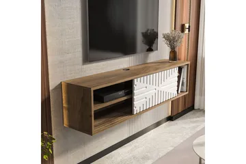 Saller Tv-bänk 140 cm - Valnöt/Vit - Möbler - Vardagsrum - Tv-möbler & mediamöbler - Tv-bänkar